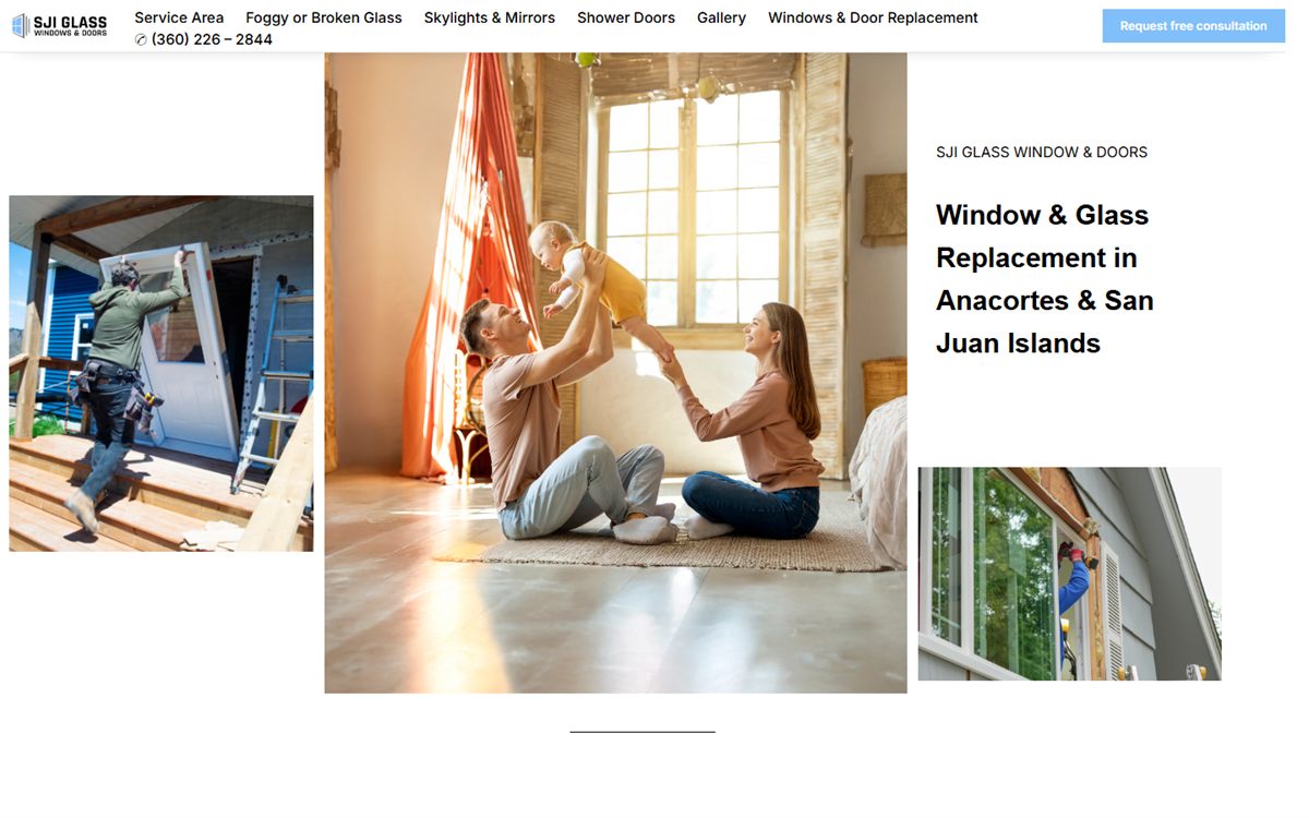 SJI Glass homepage: window and glass replacement in Anacortes and the San Juan Islands